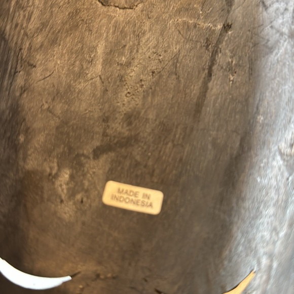 Handcrafted Tribal Masks in Brown and Tan 2 pieces - Picture 11 of 12